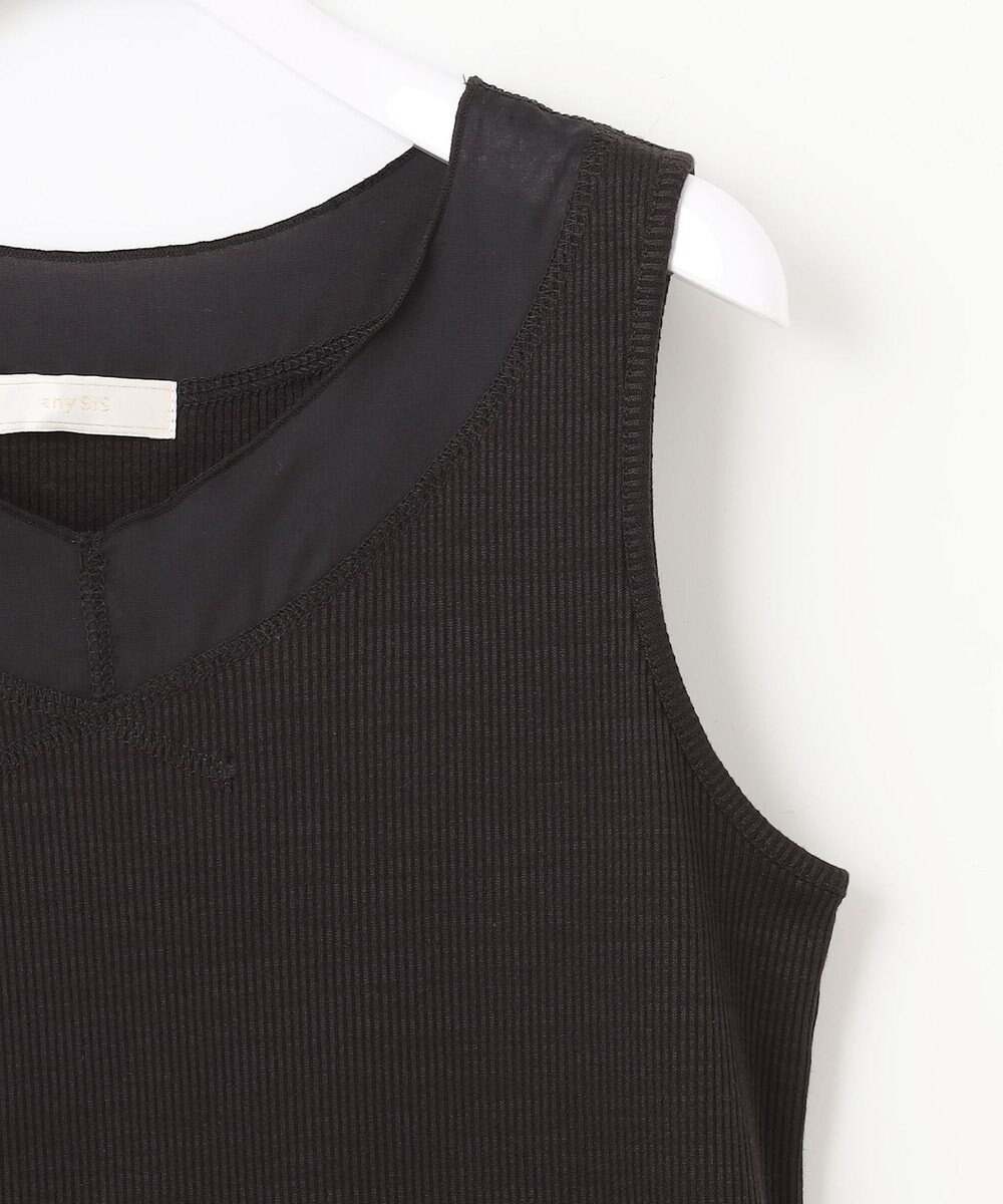 ANY SIS シアーコンビテレコ タンクトップ 