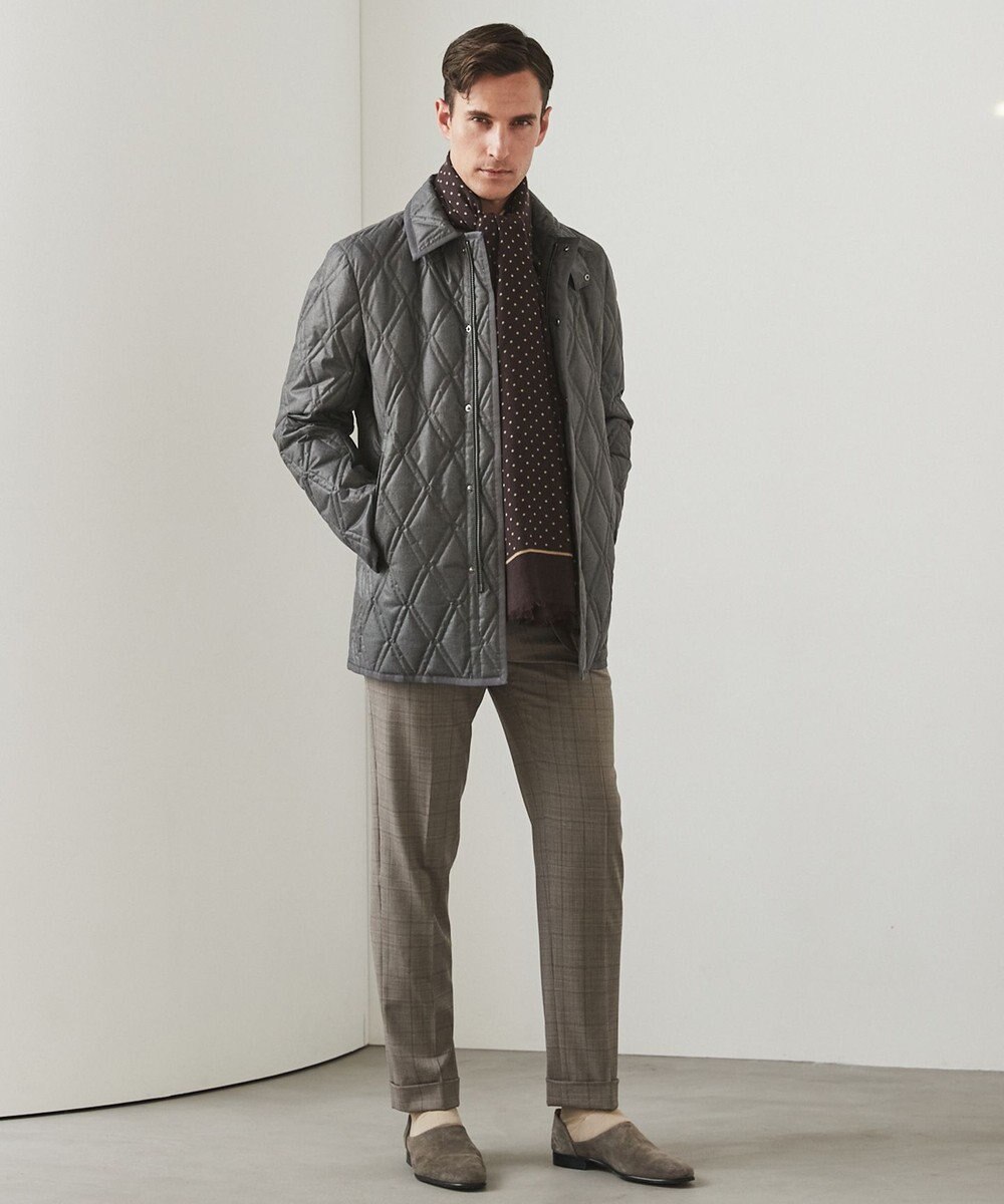 GOTAIRIKU 【WOOL100％】大判ドットットプリントストール 