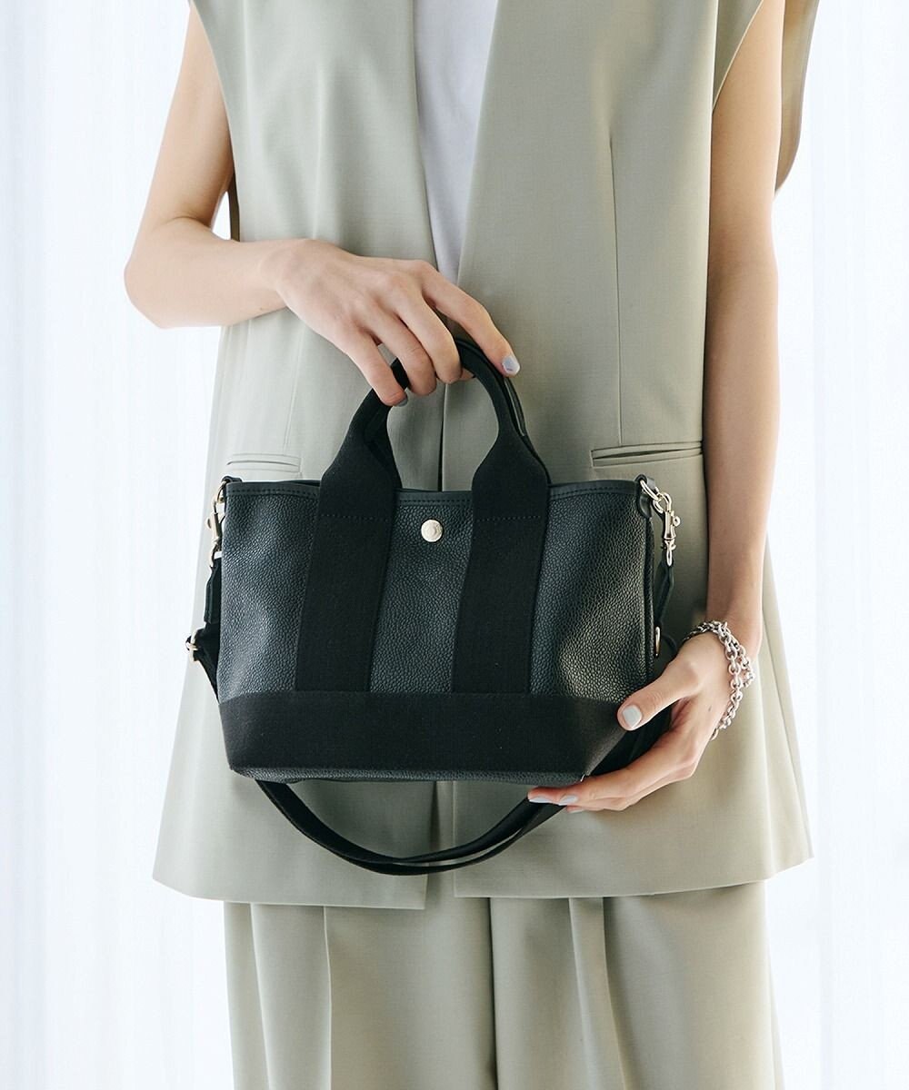 TOPKAPI 【Breath TOPKAPI】スコッチグレイン ネオレザー ミニ トート バッグ ショルダー付き S 