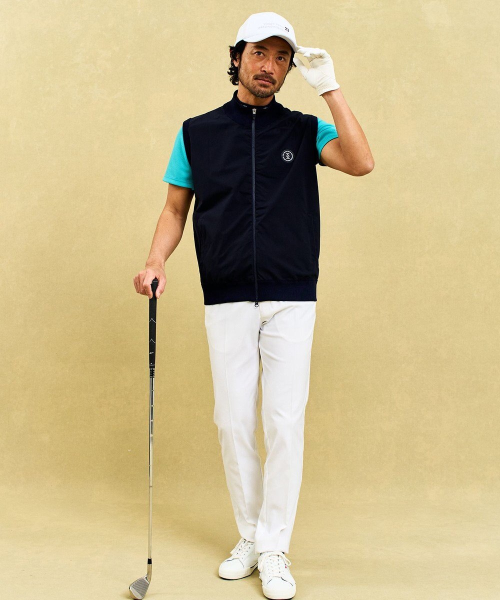 23区GOLF 【MEN】軽くて通気性抜群のニットコンビベスト 