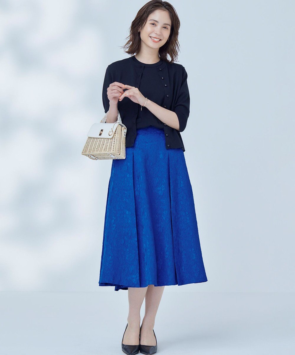 組曲 【洗える・6色展開】CANDYボタン 半袖カーディガン 