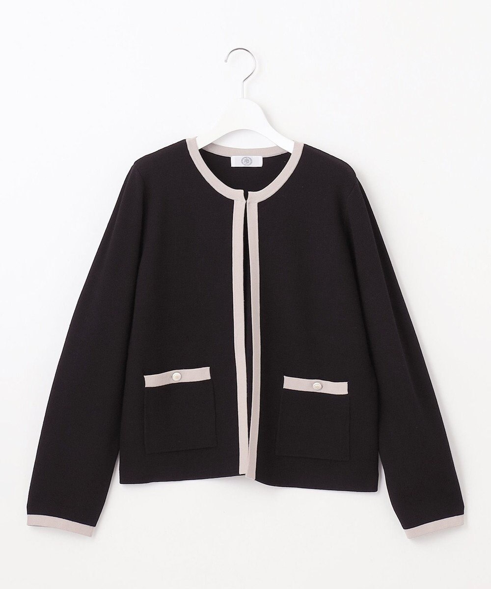 J.PRESS LADIES S 【WEB限定カラーあり・洗える】TRIM RAYON STRETCH カーディガン 