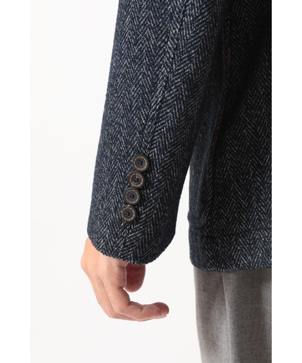 DAKS 軽量ヘリンボーン カジュアルテーラードブレザー 