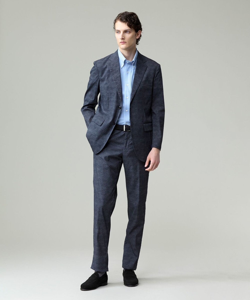 J.PRESS MEN 感動！？上品な見た目に着心地抜群なセットアップ【MECHANICAL】【超軽量 / 清涼感 / 洗える】 ハイパワーストレッチ リネンルックジャケット 