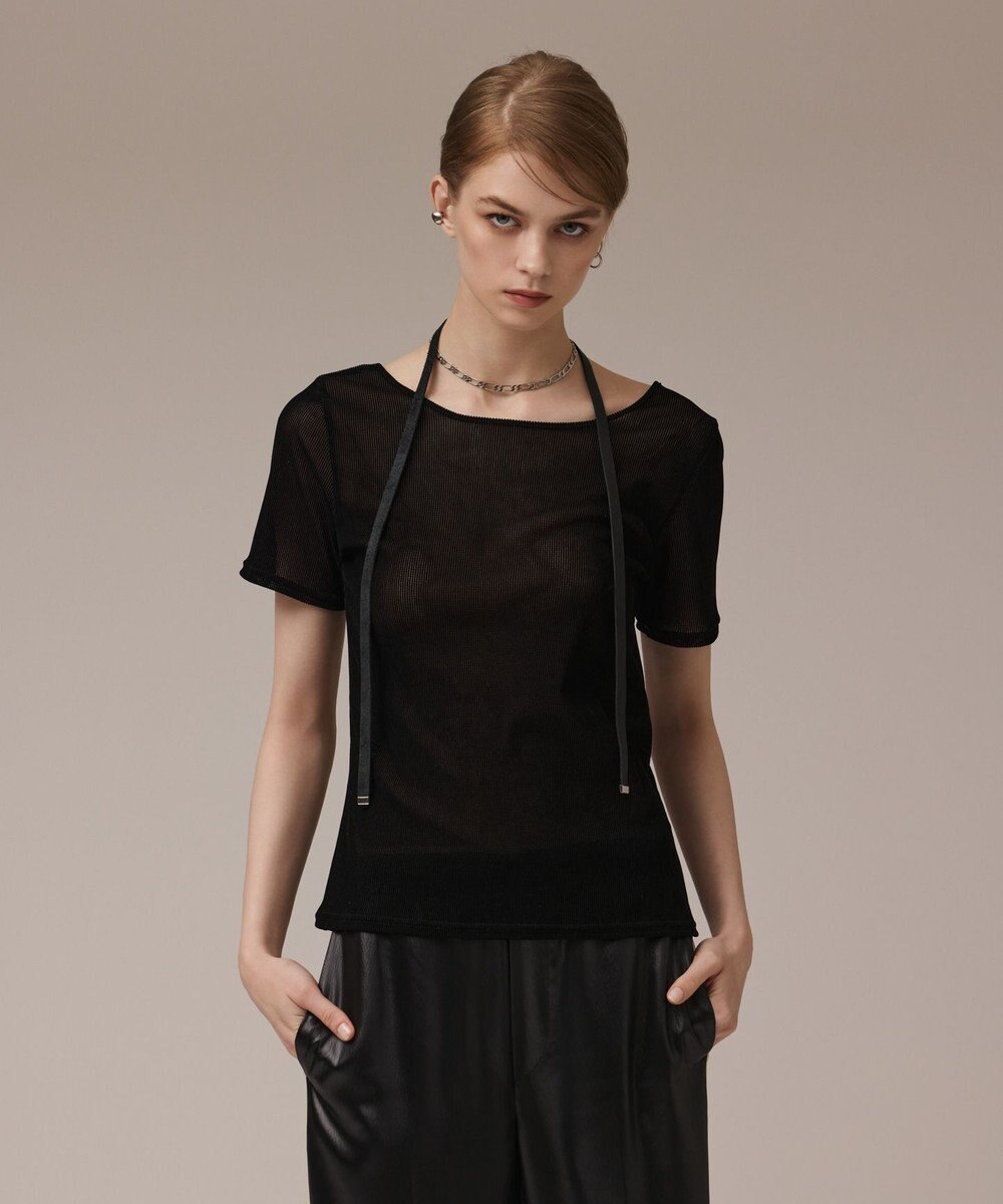 GRACE CONTINENTAL フロッキーチュールカットトップ 