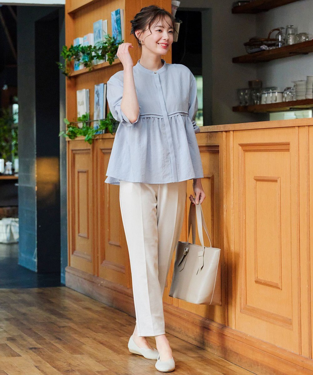 Tiaclasse 【洗える】ピンタックギャザーブラウス 