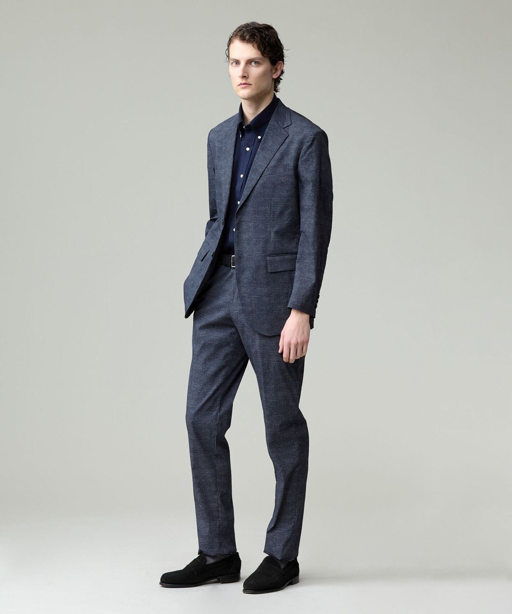 J.PRESS MEN 感動！？上品な見た目に着心地抜群なセットアップ【MECHANICAL】【超軽量 / 清涼感 / 洗える】 ハイパワーストレッチ リネンルックジャケット 