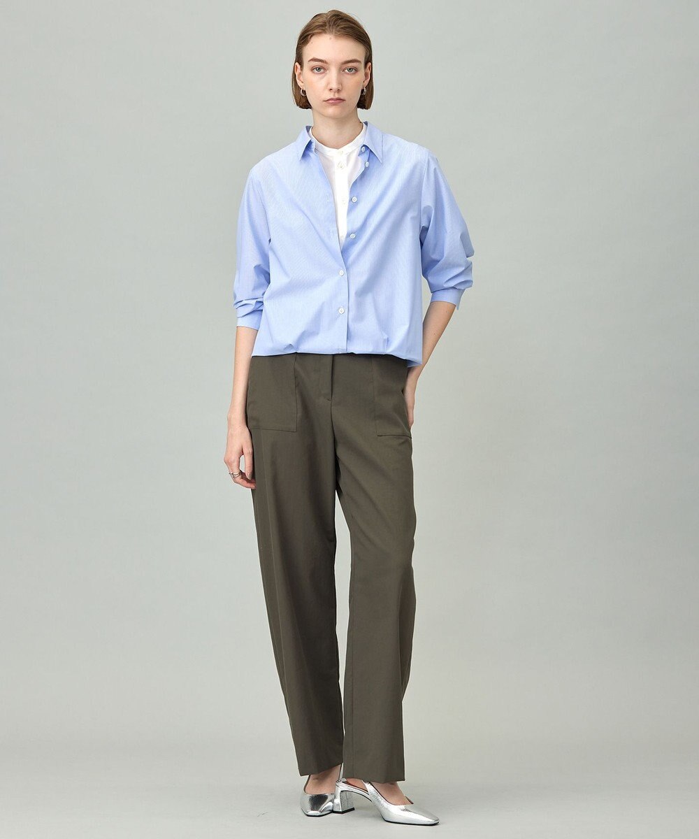 ICB 【洗える】ストレッチピーチツイル バレルパンツ 