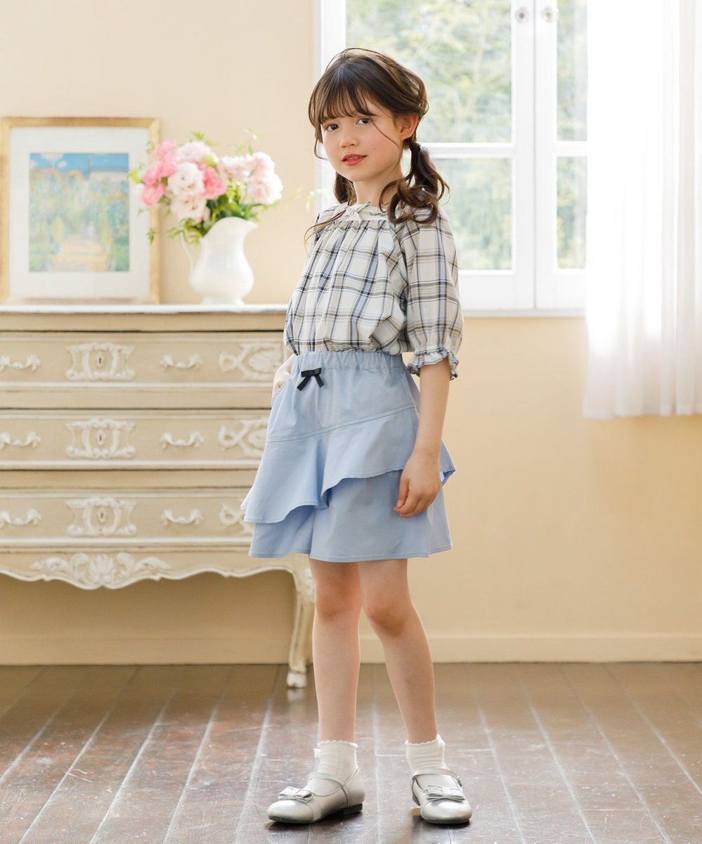 組曲 KIDS 【110-140㎝】プランタンチェック ブラウス 