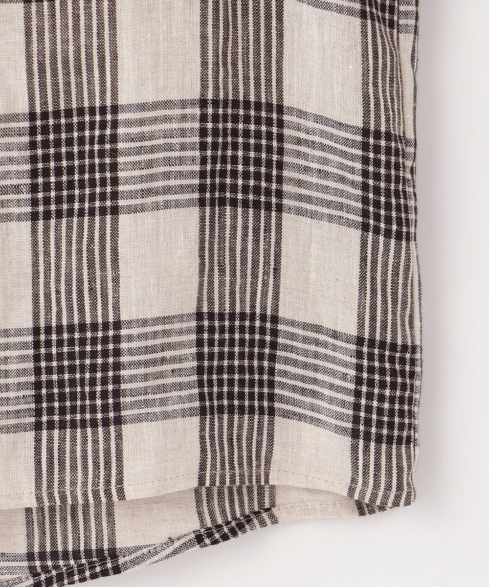 J.PRESS LADIES 【洗える】フレンチリネン チェック ブラウス 