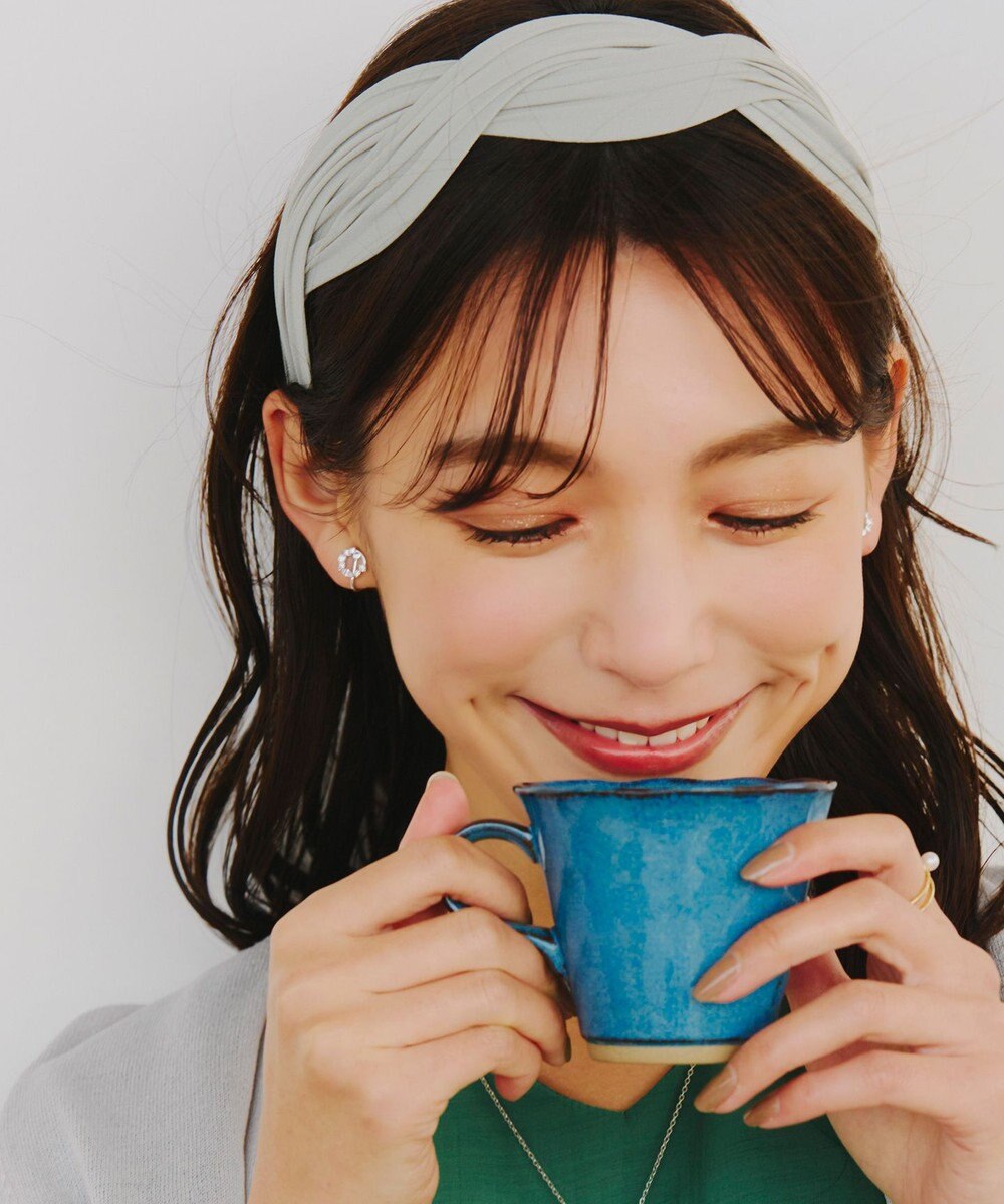 Tiaclasse 【金属アレルギー対応】　サークルストーンイヤリング 