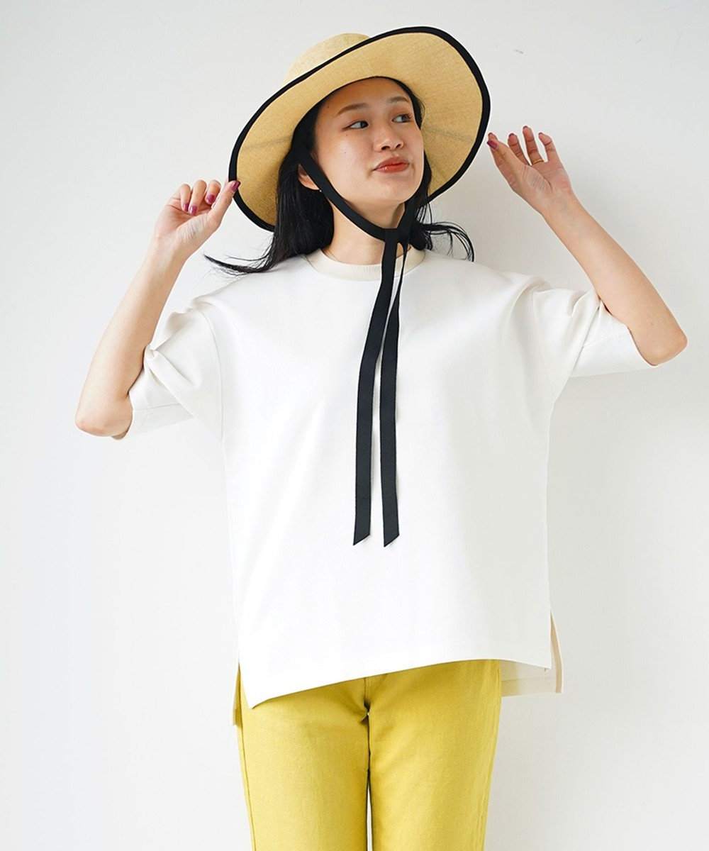 WHITE MAILS 【UNISEX】PAPER DOUBLE JERSEY OVERSIZED T-シャツ オフホワイト