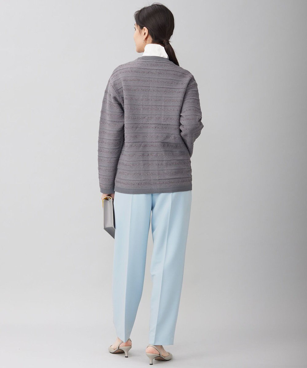 自由区 L 【洗える】オックスストレッチテーパード パンツ 