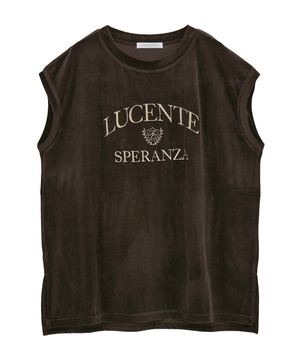 Green Parks ベロアロゴフレンチスリーブチュニック 