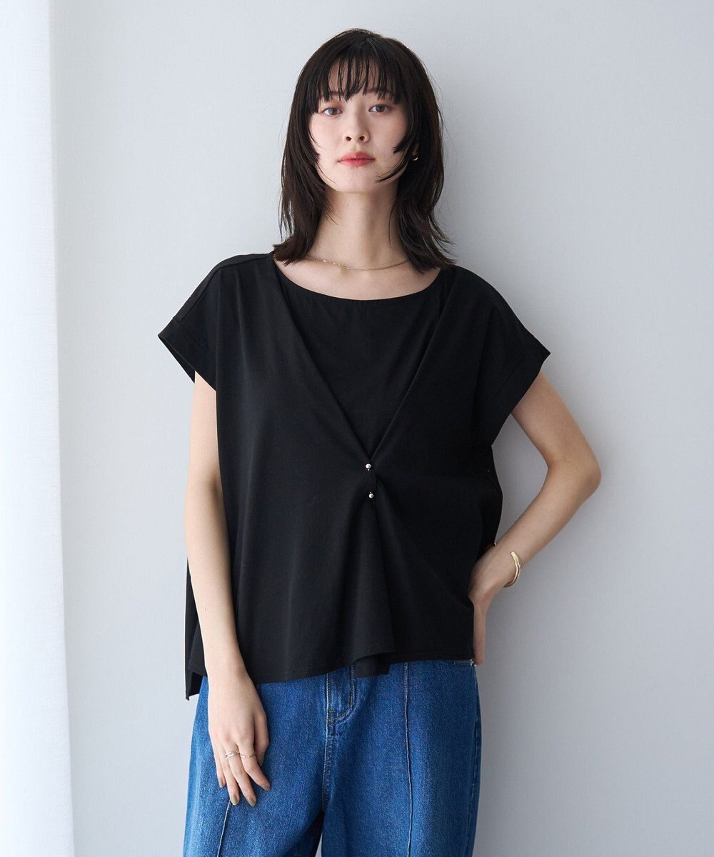 YECCA VECCA ピン付きドレープカットソー 