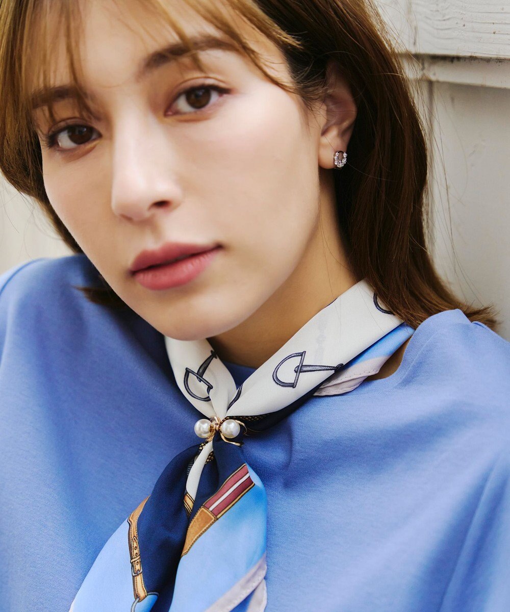 Tiaclasse 【金属アレルギー対応】　サークルストーンイヤリング 