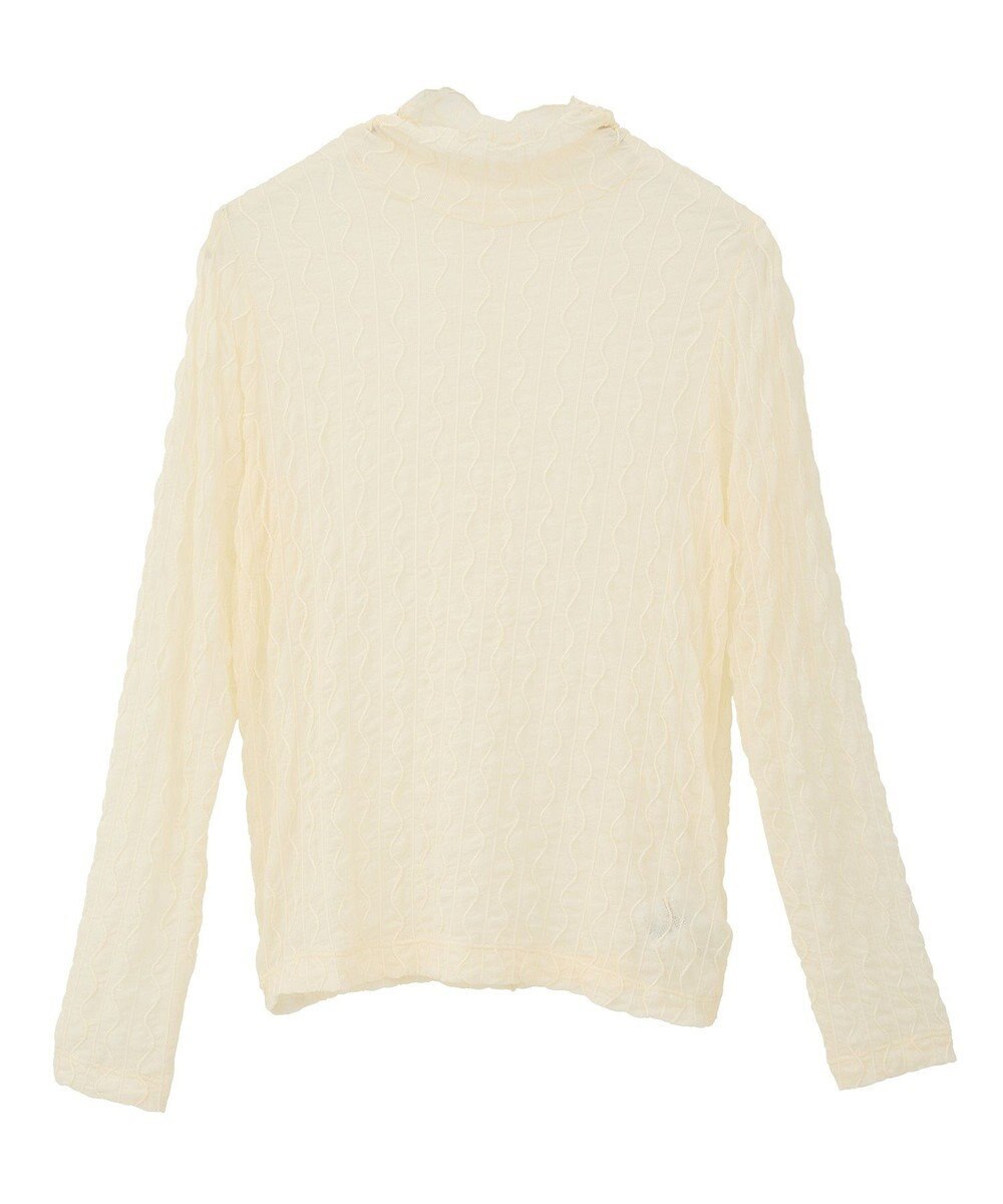 earth music&ecology ハイネックシアーうねうねプルオーバー 