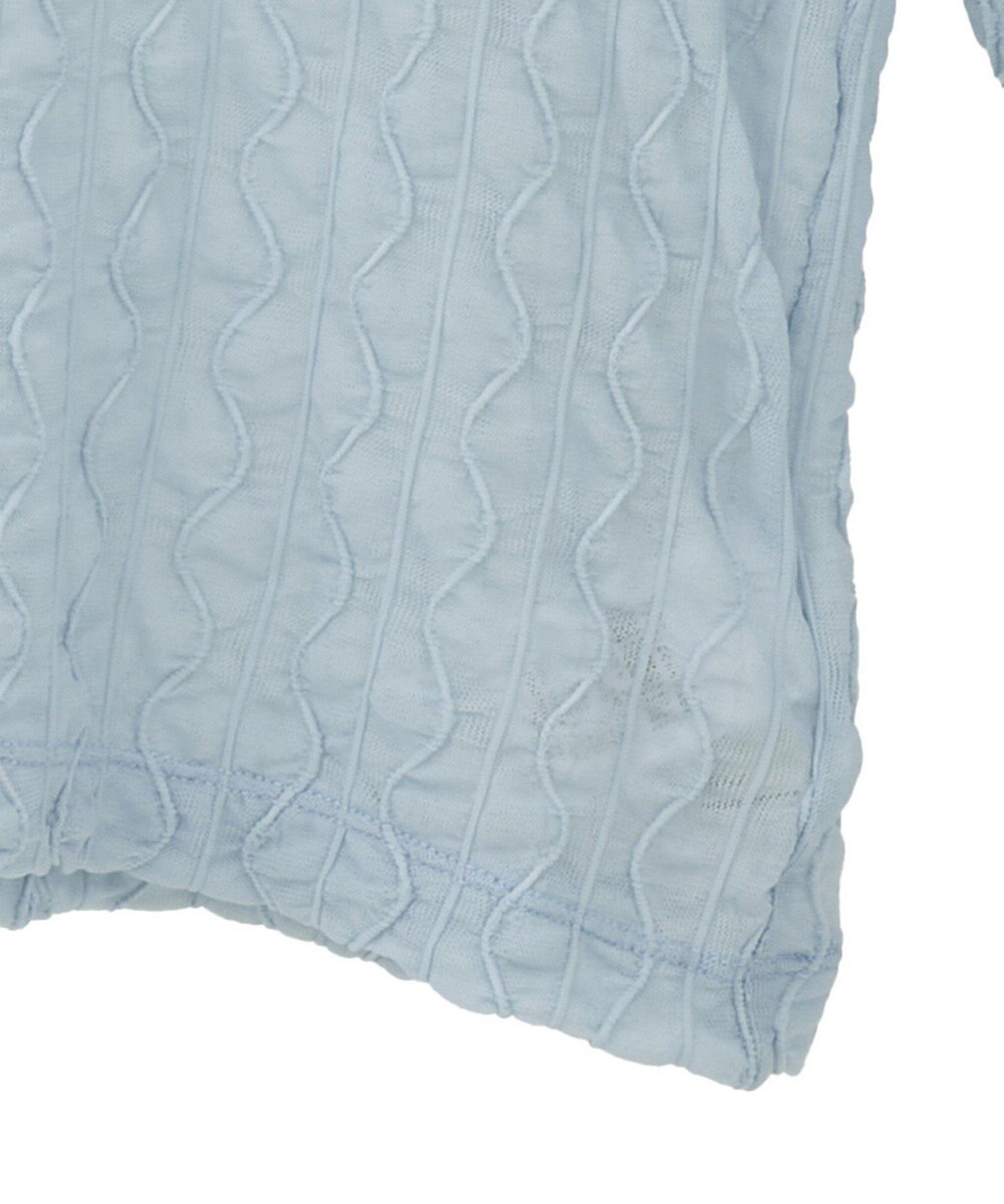 earth music&ecology ハイネックシアーうねうねプルオーバー 