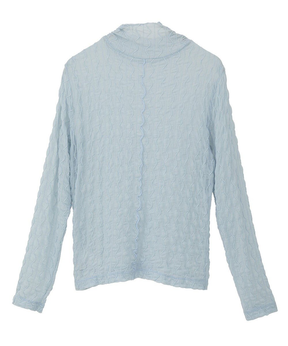 earth music&ecology ハイネックシアーうねうねプルオーバー 