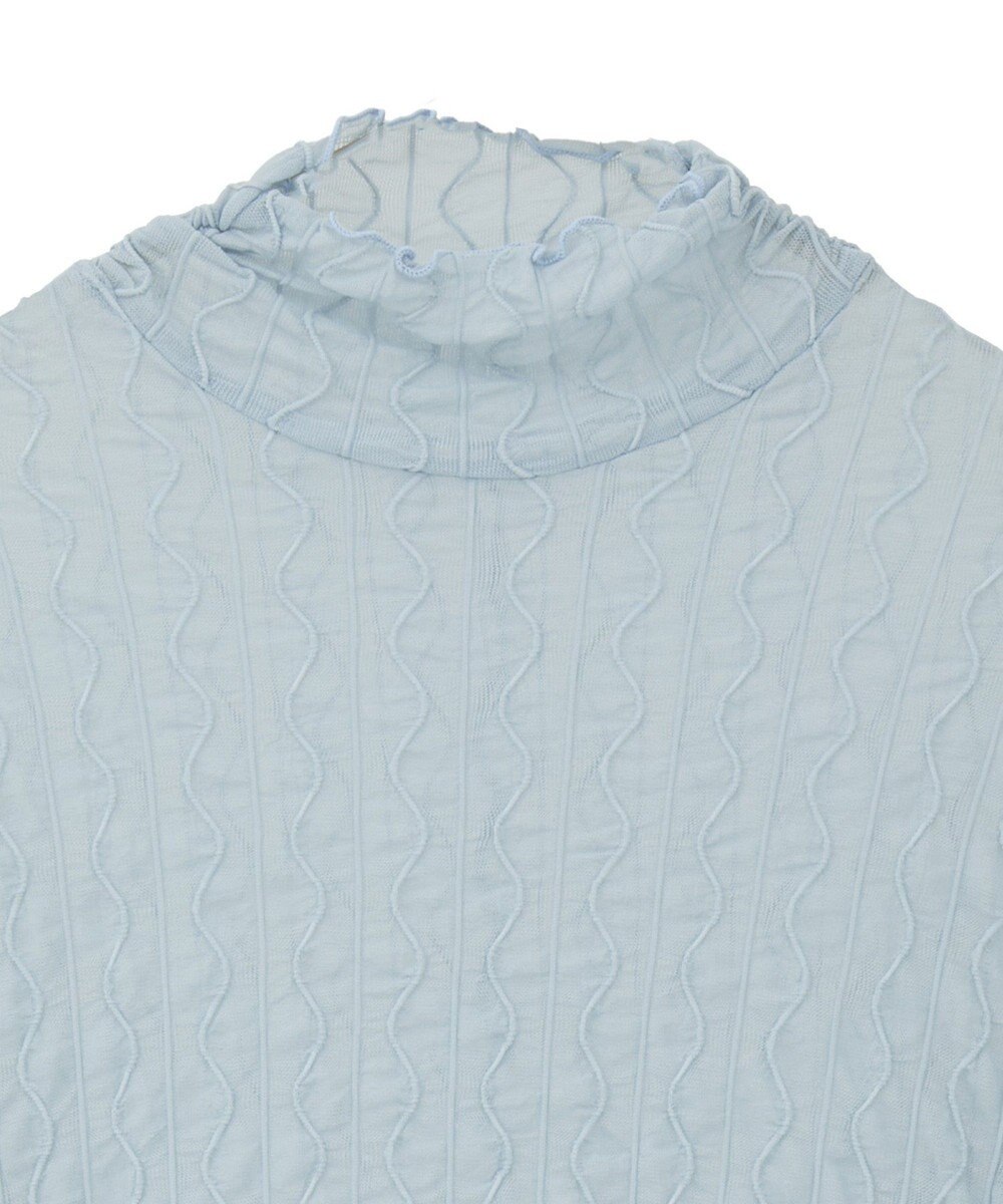 earth music&ecology ハイネックシアーうねうねプルオーバー 