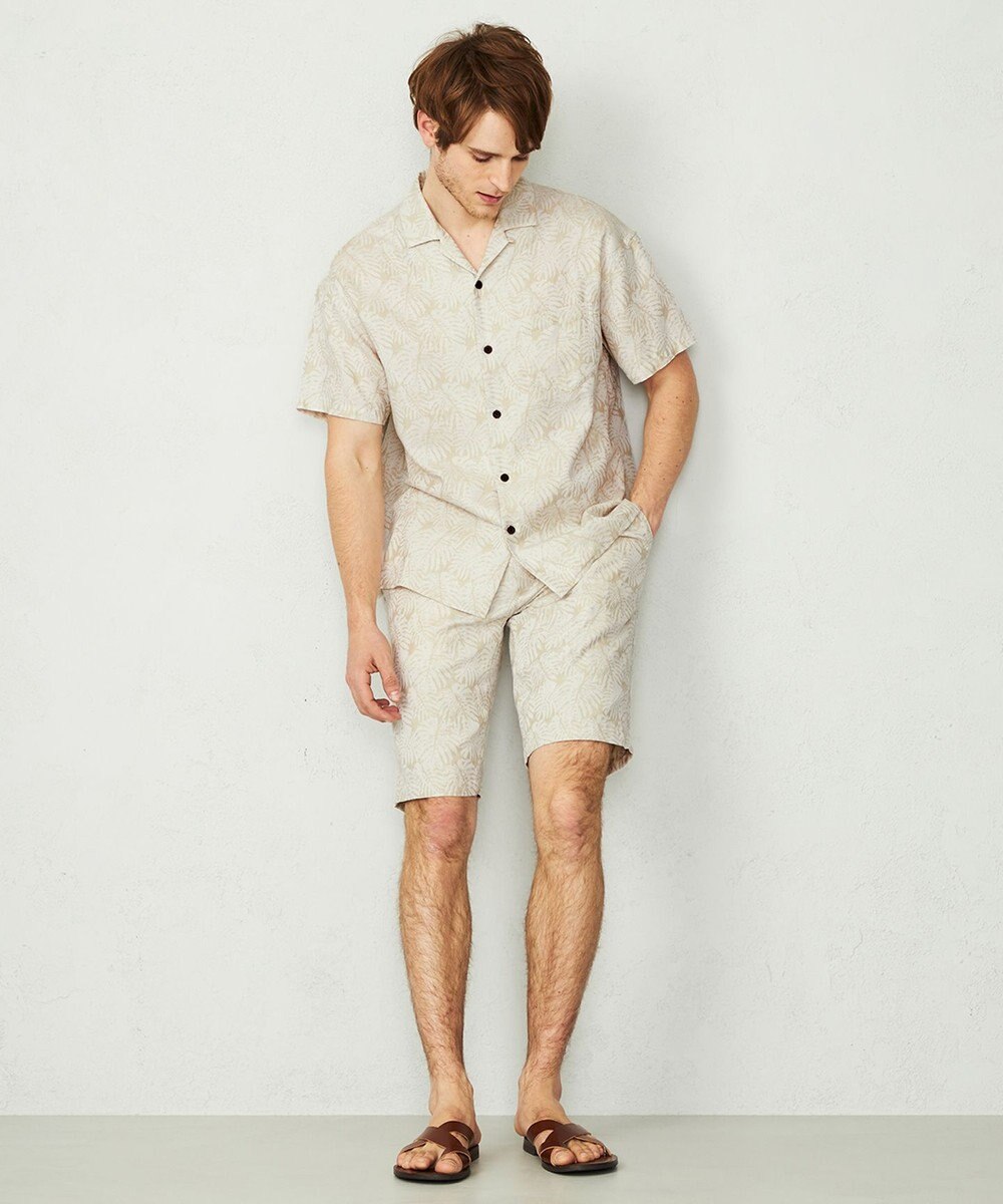 JOSEPH ABBOUD MOUNTAIN 【SPACE／UNISEX】ソアロンリネンジャガード シャツ 