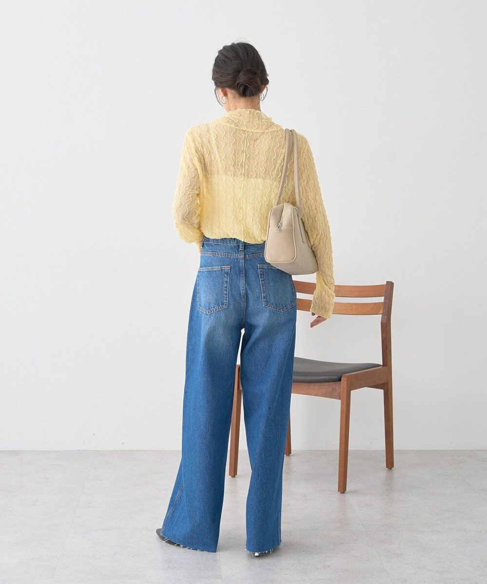 earth music&ecology ハイネックシアーうねうねプルオーバー 