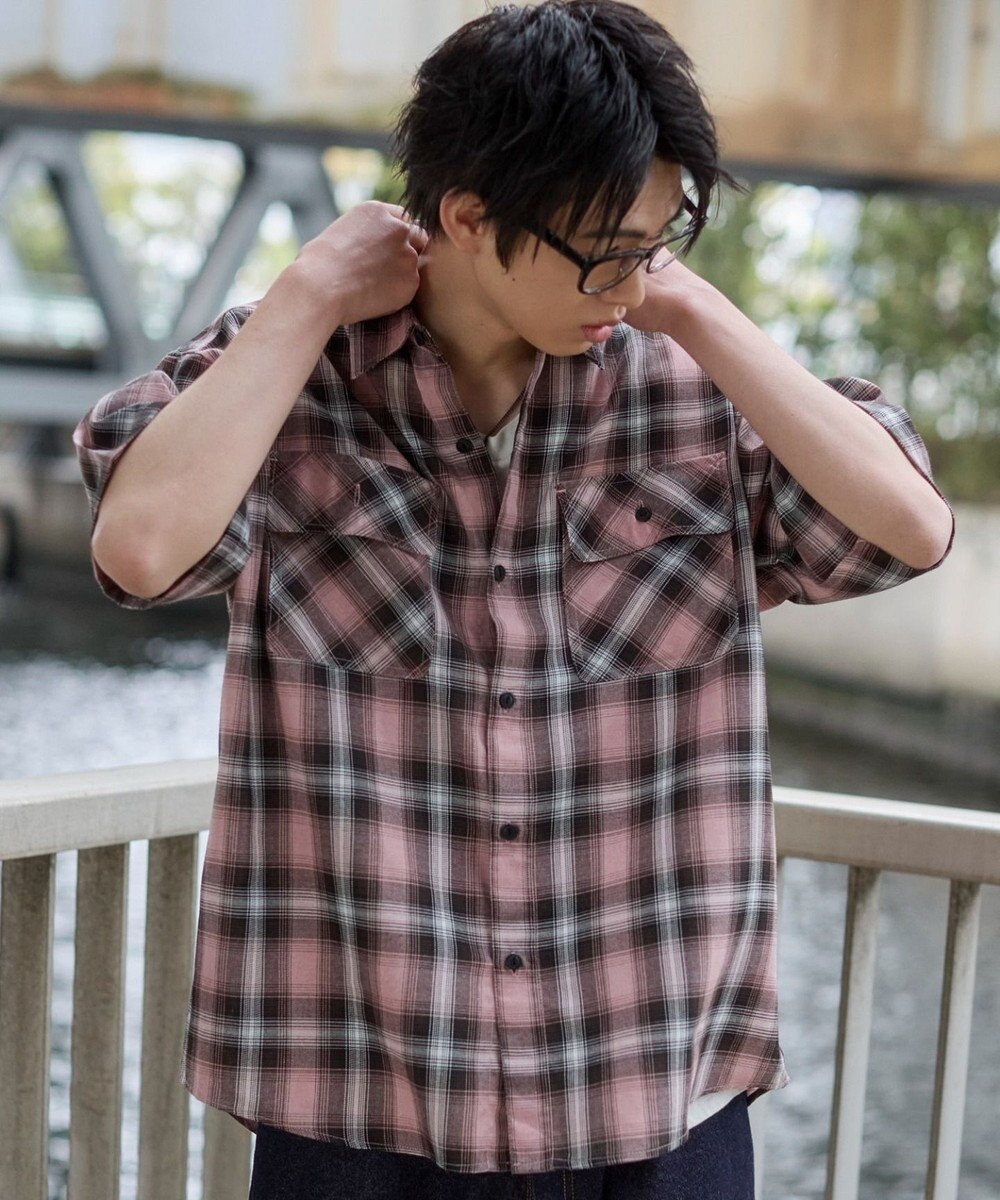 WEGO オンブレチェックシャツ（SS） 