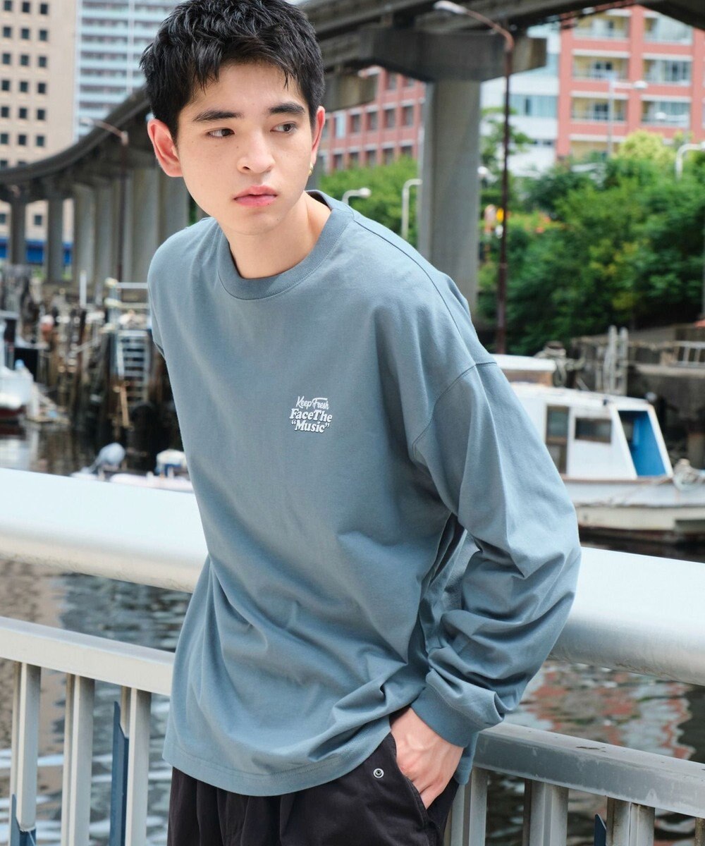 WEGO 【ユニセックス着用ITEM】フロッキーロゴBIGロンT（LS） 