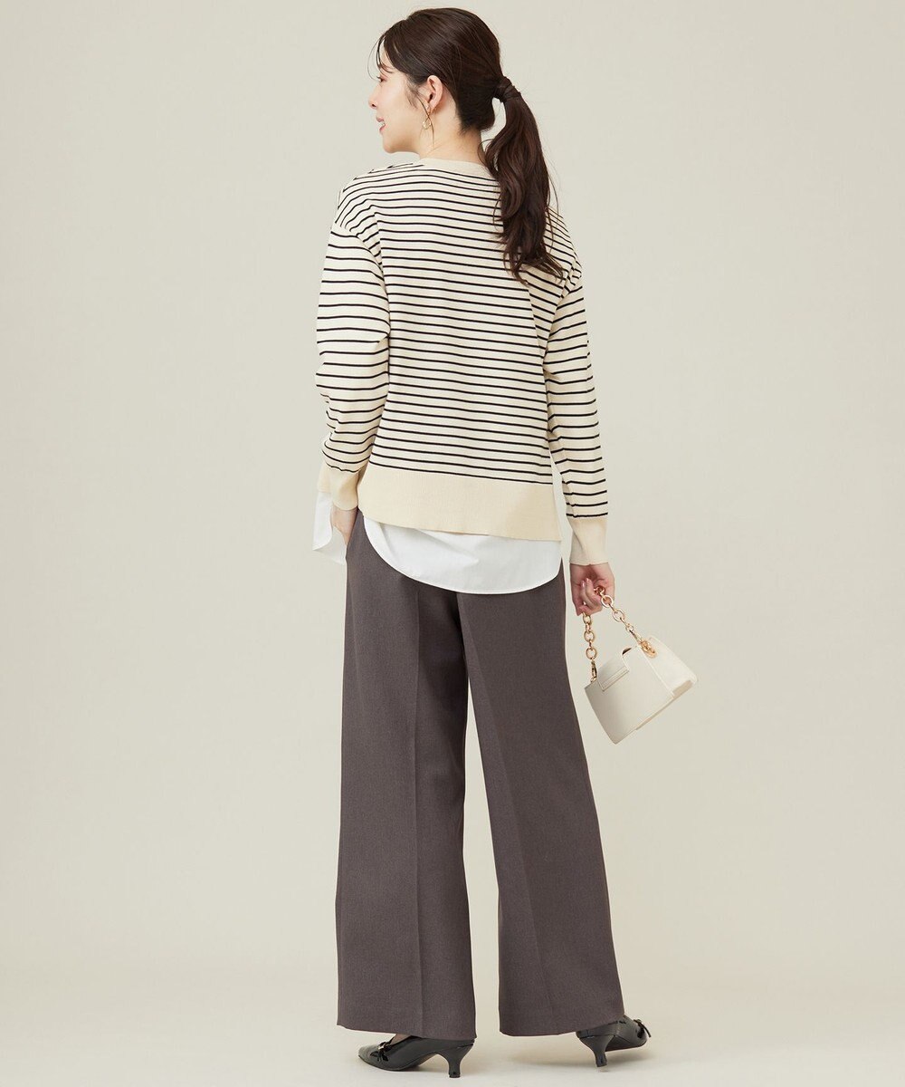 ANY SIS 【洗える】シャツコンビレイヤード カットソー 