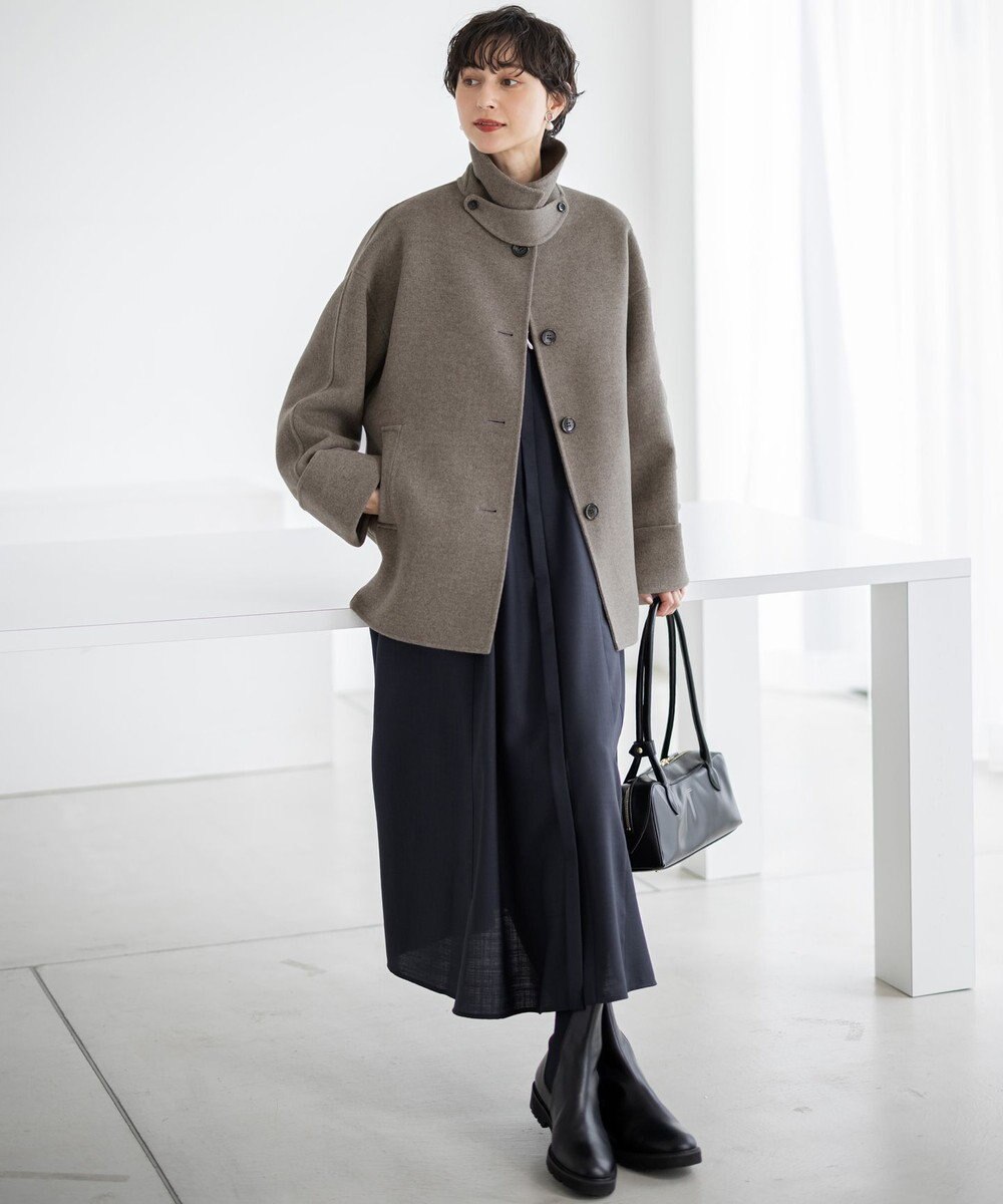 23区 L 【洗える】TWビエラ シャツワンピース 