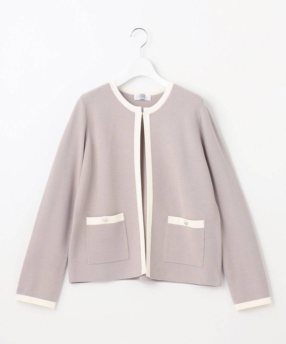 J.PRESS LADIES S 【WEB限定カラーあり・洗える】TRIM RAYON STRETCH カーディガン 