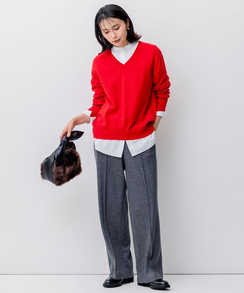 23区 L 【洗える】CANCLINI バンドカラー シャツ 