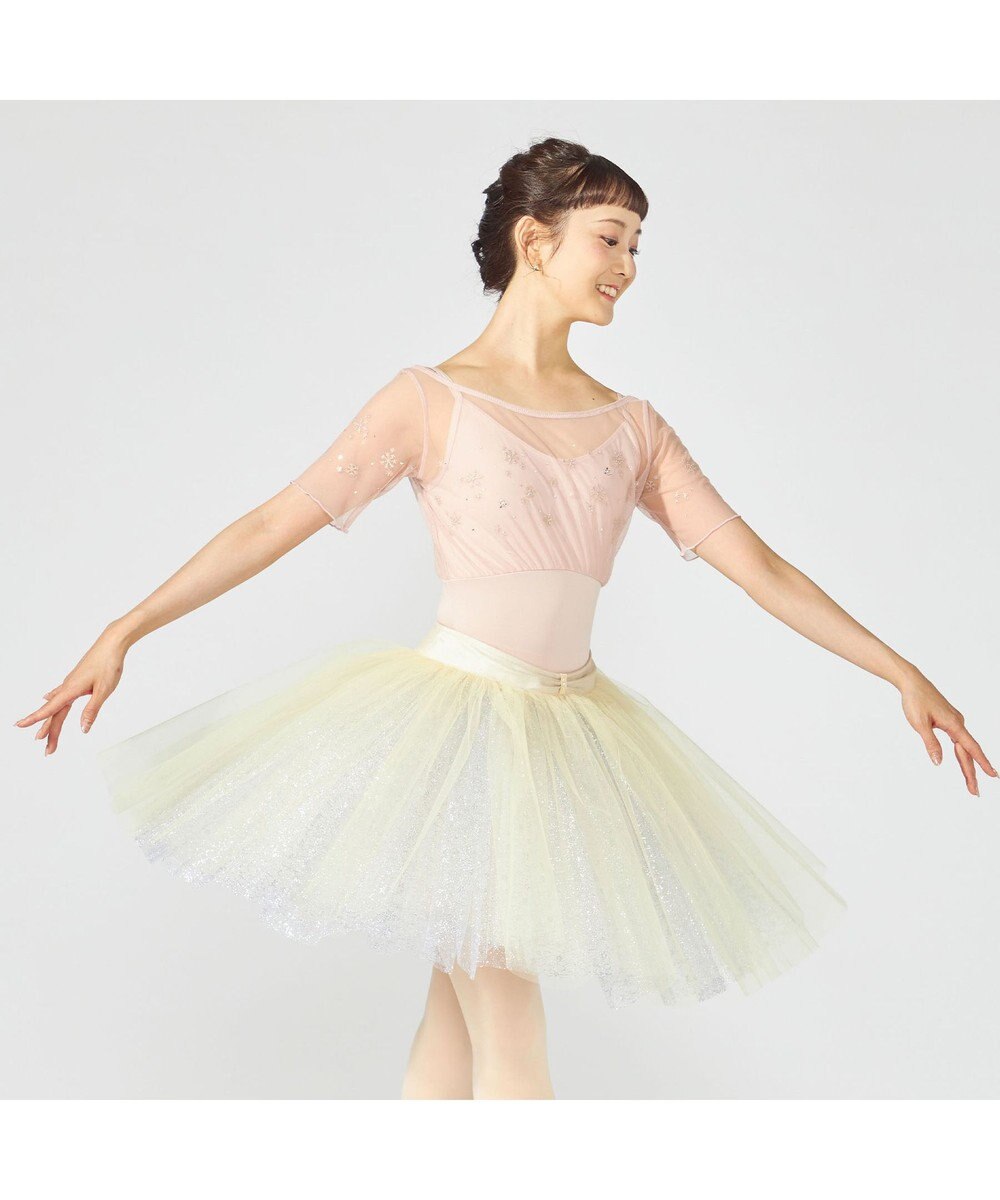 Chacott ハーフスリーブレオタード 