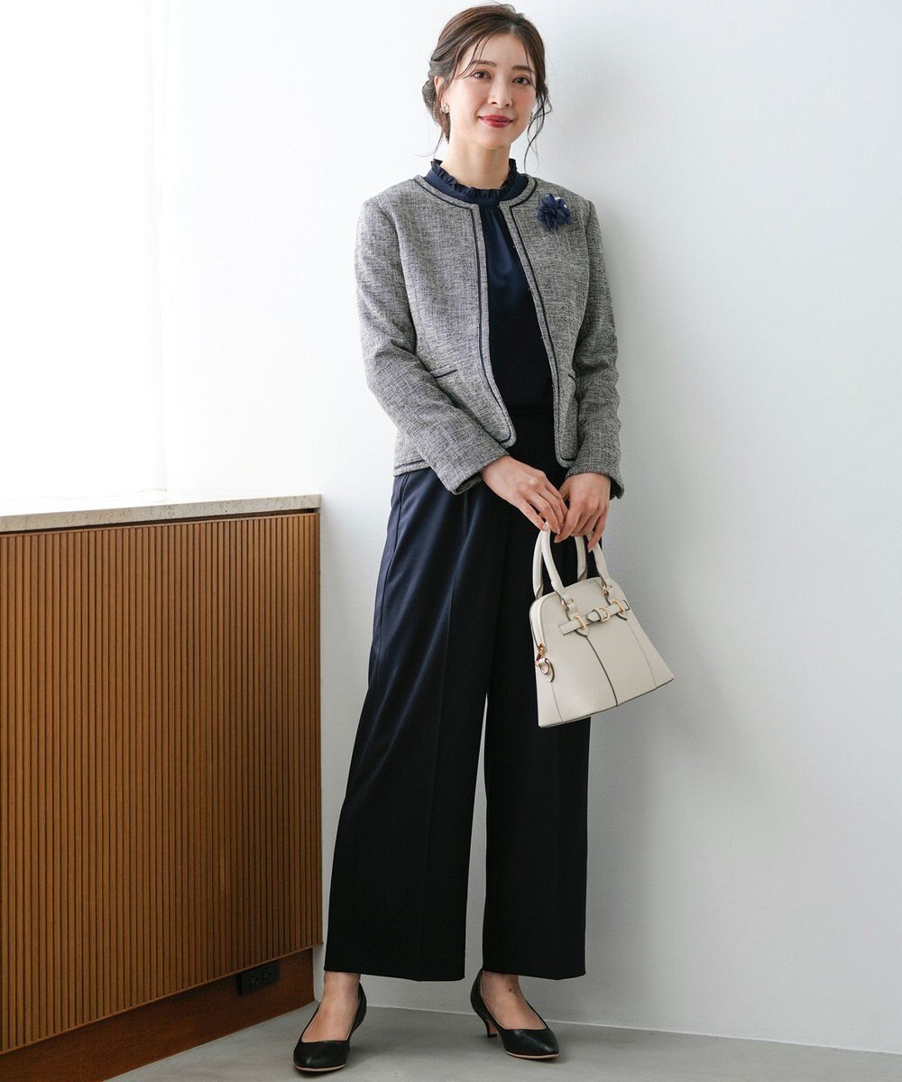 ANY SIS L ライトストレッチ ツイード ジャケット 