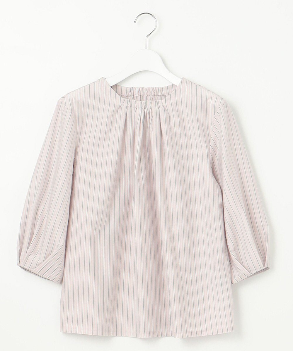 J.PRESS LADIES L 【イージーケア】 STRIPE JERSEY ボリュームスリーブ カットソー 