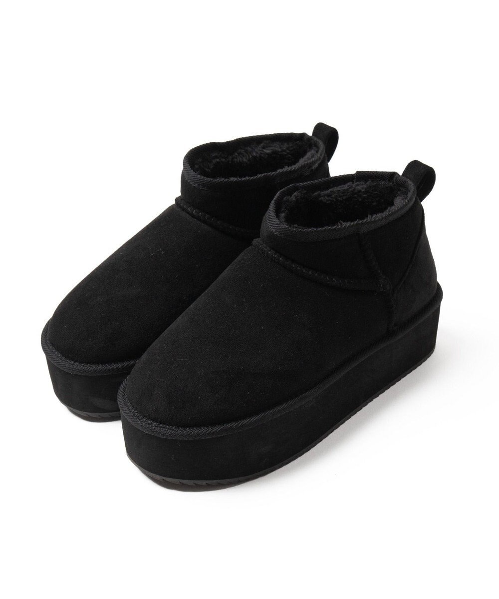 WEGO 【暖かい】厚底ショートFムートンブーツ 