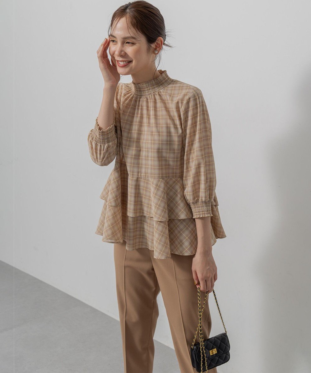 組曲 L ライトトロピカルティアード ブラウス 