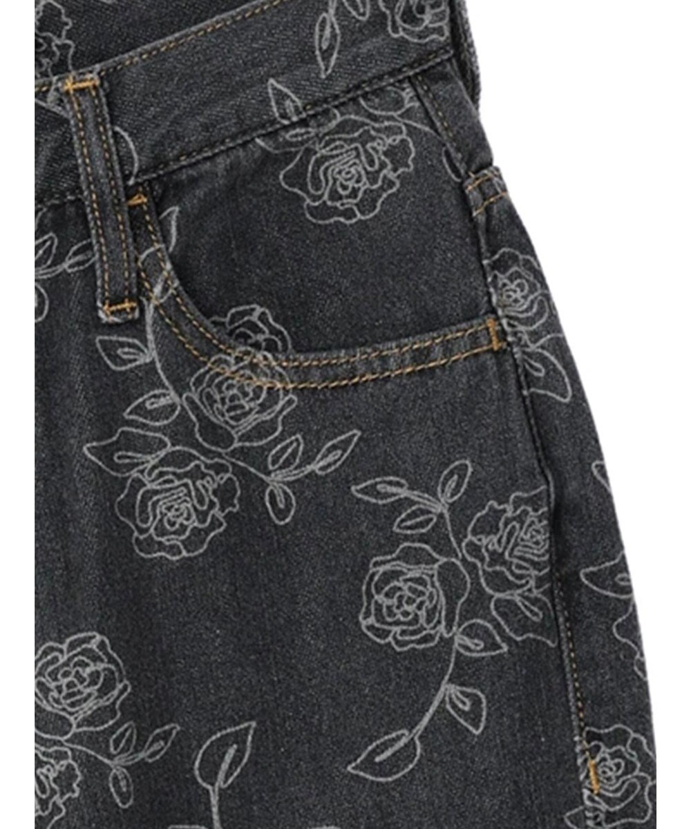 Green Parks ・Ｄｏｕｂｌｅ　Ｆｌａｇｓ　フラワー抜染ストレートデニム 