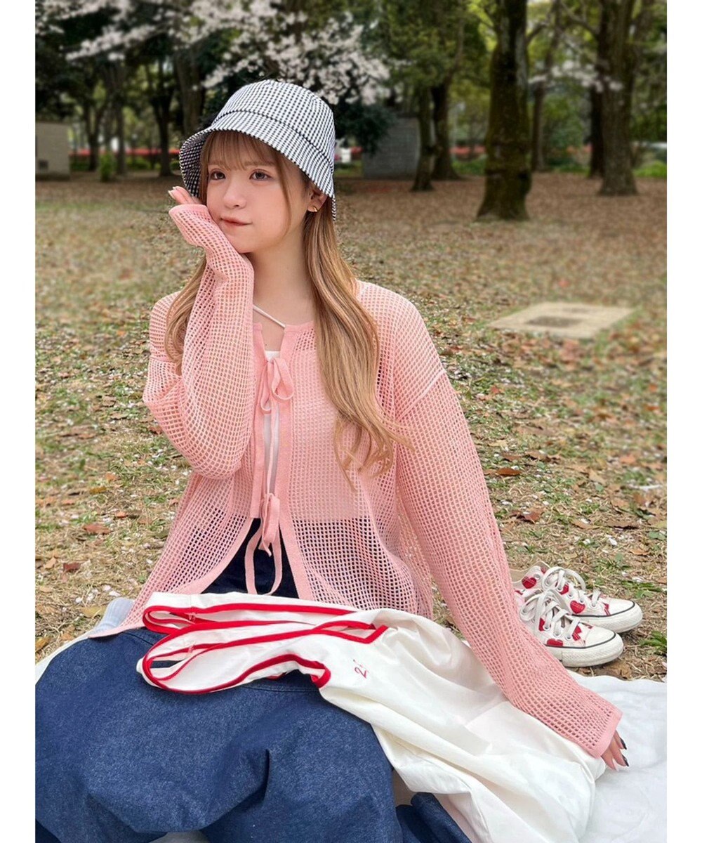 Green Parks ＳＥＴ２点　透かしカーデ＋キャミソール 