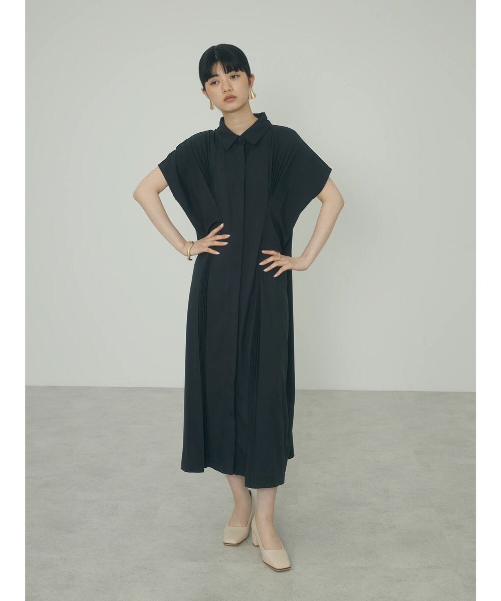 Green Parks ａ．タックプリーツシャツワンピース 