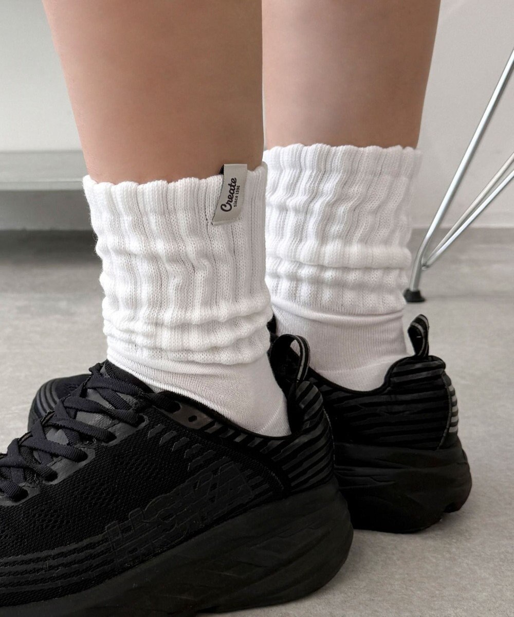 WEGO タグデザインボリュームリブソックス 