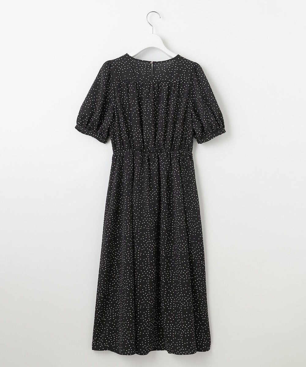 Feroux 【洗える】ギャザーデザインパフスリーブワンピース 