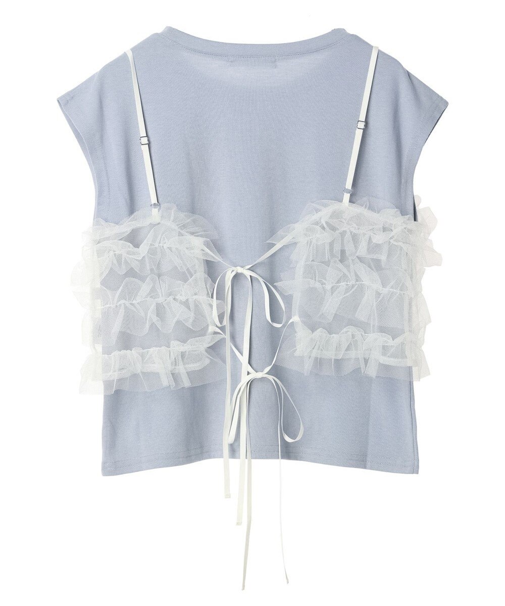 Green Parks ・ｓｗｉｎｇ　ｂｙ　ＳＥＴ２点チュールビスチェ＆フレンチＴ 