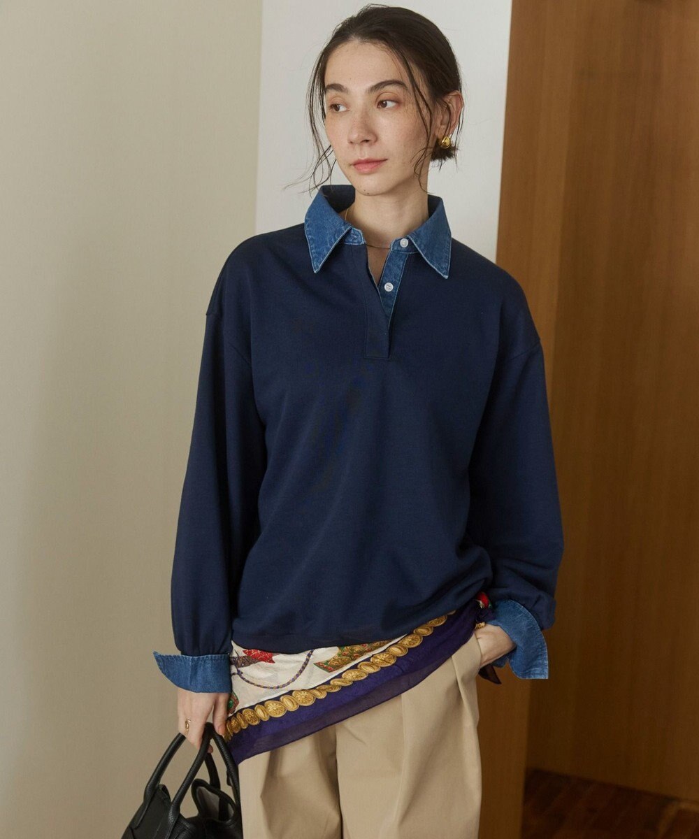 WEGO 【ANGIE VINTAGE】デニム襟スウェット 