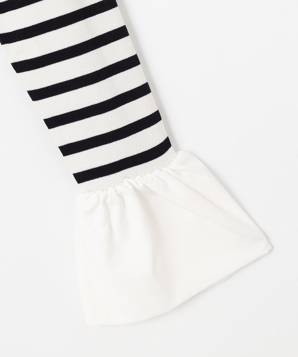 Feroux 【洗える】袖フレアボーダー ニット 