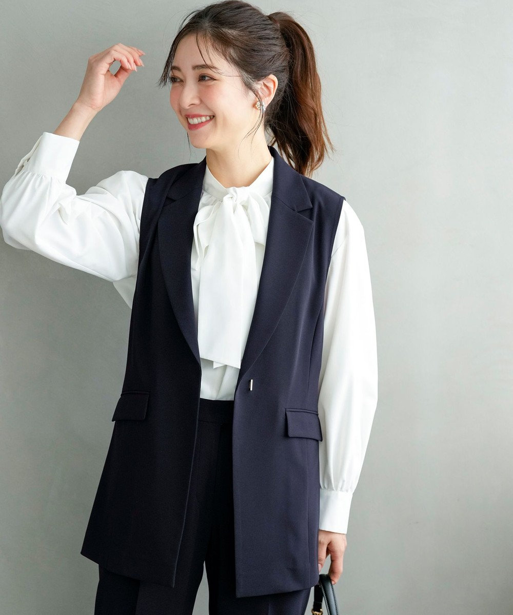 ANY SIS L セレモニーダブルクロス ジレ 