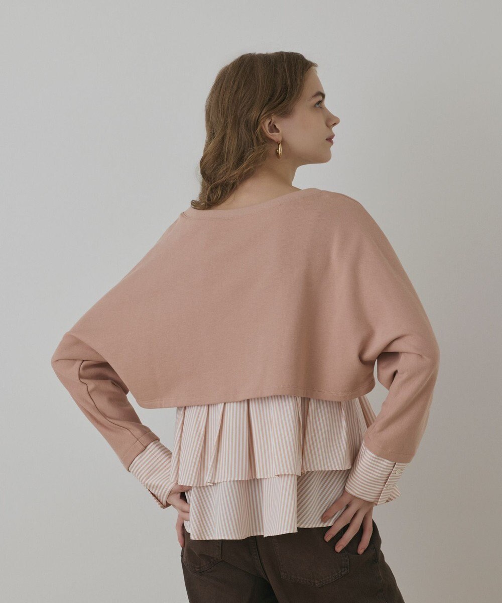 GRACE CONTINENTAL タックフリルヘムカットトップ 