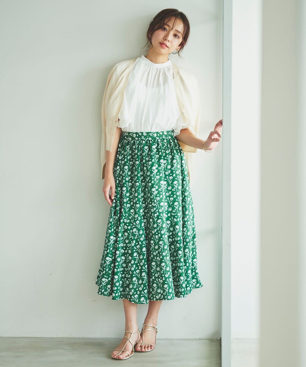 Feroux 【洗える】Vネックシアー カーデ 