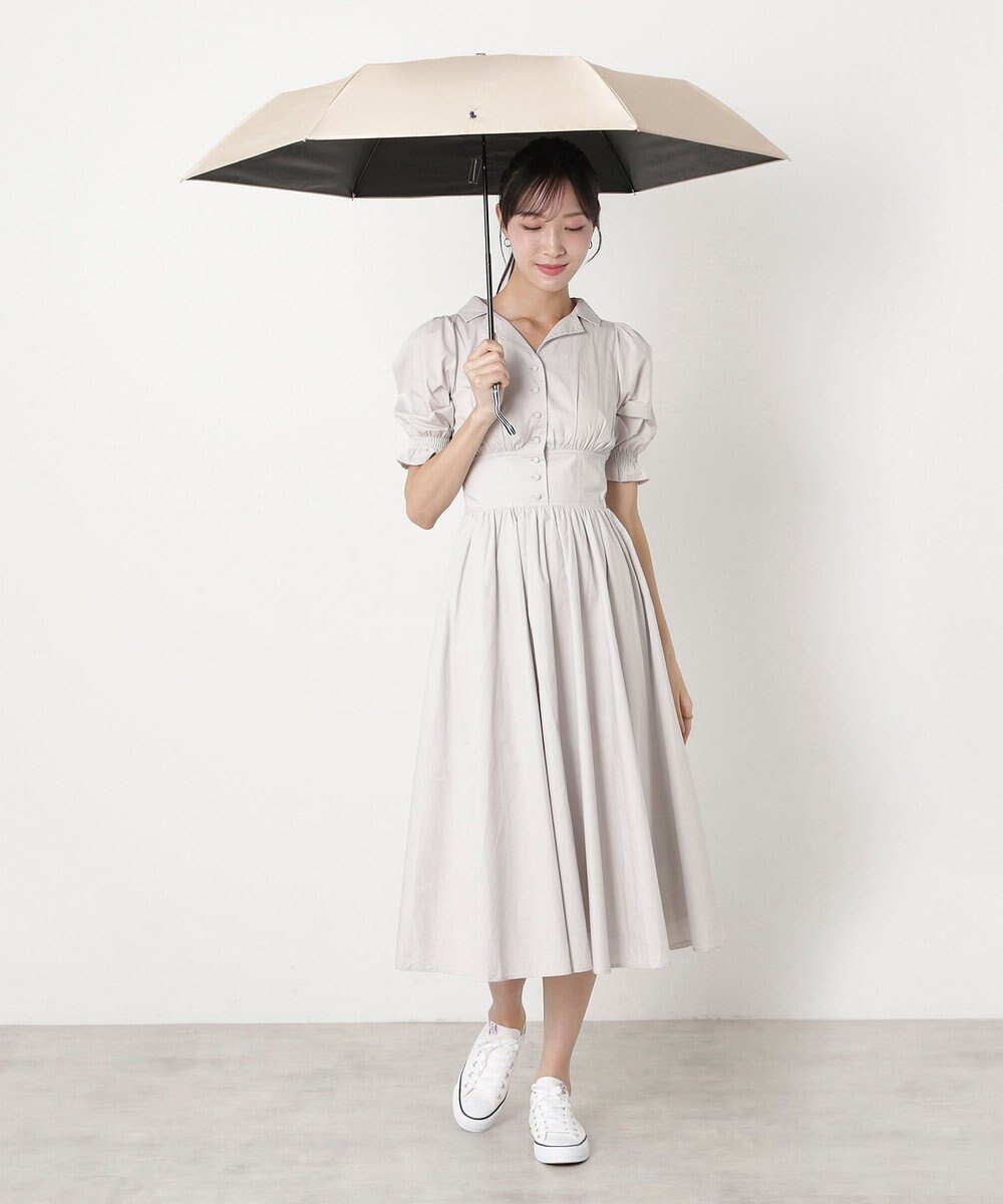 MOONBAT 【遮熱・遮光】POLO RALPH LAUREN(ポロ ラルフローレン)無地 PP刺繍 晴雨兼用 雨傘 折りたたみ傘 簡単開閉 