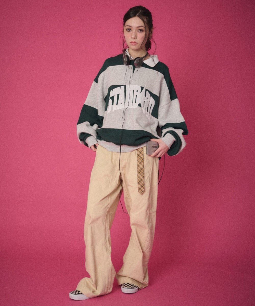 WEGO 【ユニセックス着用ITEM】ステッチカラーチノパンツ 